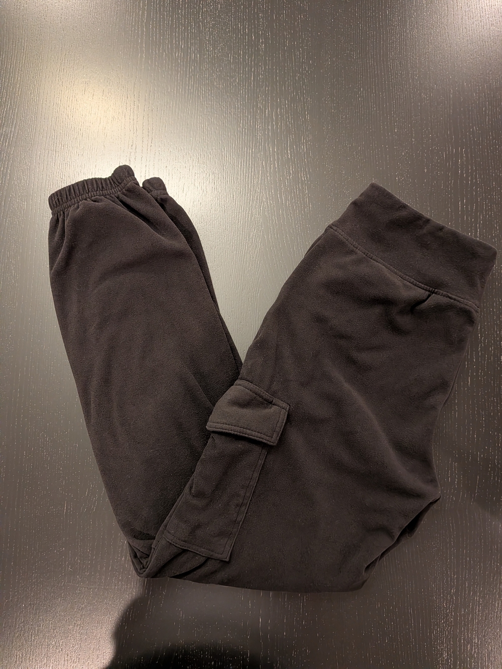 Women's Black Fleece Joggers with Elastic Cuffs - Unbranded - Picture 2 of 10